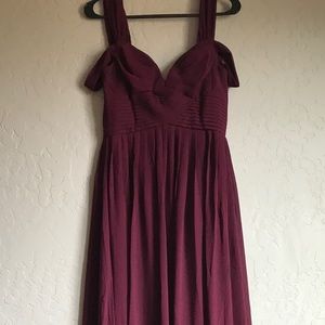 Lulus long maroon dress